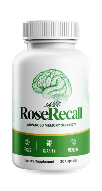 RoseRecall bottle, 30 capsules